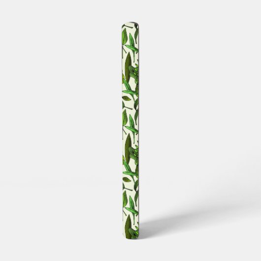 Modern Monogram Groen Botanisch Samsung Galaxy Hoesje (Linkerkant)