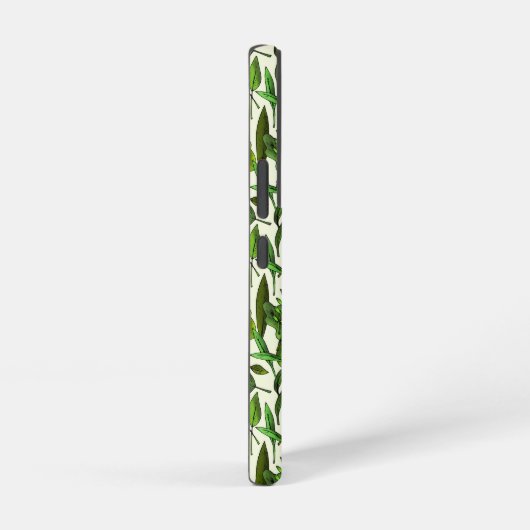 Modern Monogram Groen Botanisch Samsung Galaxy Hoesje (Rechterkant)