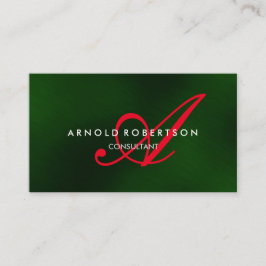 Modern Monogram Groen Trendy Visitekaartje