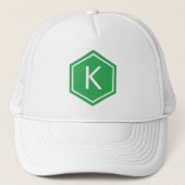 Modern Monogram Groen Trucker Pet (Voorkant)