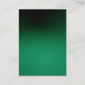 Modern Monogram groen wit schoon Visitekaartje (Achterkant)