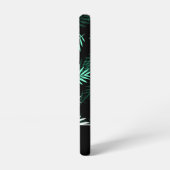 Modern monogram groene bladeren patroon samsung galaxy hoesje (Linkerkant)