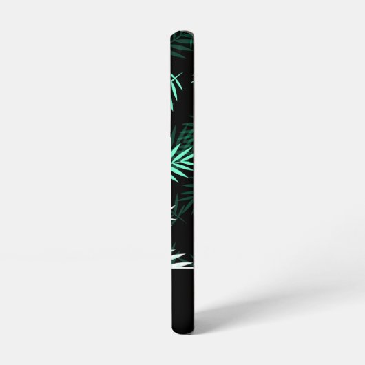 Modern monogram groene bladeren patroon samsung galaxy hoesje (Linkerkant)