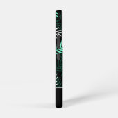 Modern monogram groene bladeren patroon samsung galaxy hoesje (Rechterkant)