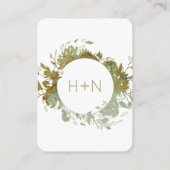 Modern Monogram Groene RSVP met QR-code Informatiekaartje (Achterkant)