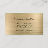 Modern Monogram Groot Lettertype Goud Visitekaartje (Achterkant)