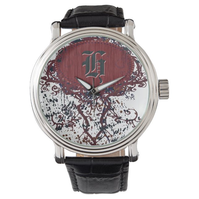 Modern Monogram H Horloge (Voorkant)