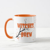 Modern Monogram Halloween Heksen Brouwen Mok (Links)