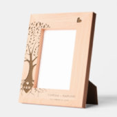 Modern Monogram Hart Namen Tree of Life Wedding Gegraveerde Lijstjes (Links)