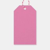 Modern monogram heet roze fuchsia wit initiaal cadeaulabel (Achterkant)