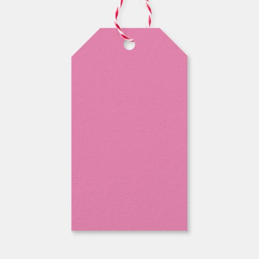 Modern monogram heet roze fuchsia wit initiaal cadeaulabel (Achterkant)