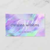 Modern monogram holografisch visitekaartje (Voorkant)