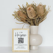 Modern Monogram huwelijksreis fonds QR code Poster