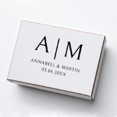 Modern, Monogram, Huwelijkszegel Rubberstempel