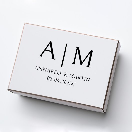 Modern, Monogram, Huwelijkszegel Rubberstempel