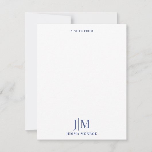 Modern monogram Ikat Ethnic Pattern Floral Notitiekaartje (Voorkant)