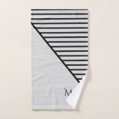 Modern Monogram in Lijnkunst Bad Handdoek (Handdoek)