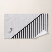 Modern Monogram in Lijnkunst Bad Handdoek (Handdoek)