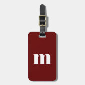 Modern Monogram Initiaal Bagagelabel (Voorkant verticaal)