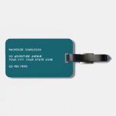 Modern Monogram Initiaal Bagagelabel (Achterkant horizontaal)