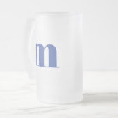 Modern Monogram Initiaal Beer Matglas Bierpul (Voorkant links)