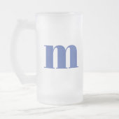 Modern Monogram Initiaal Beer Matglas Bierpul (Links)