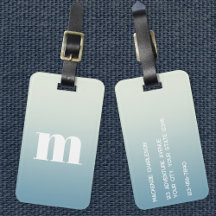 Modern Monogram Initiaal Blauw verloop