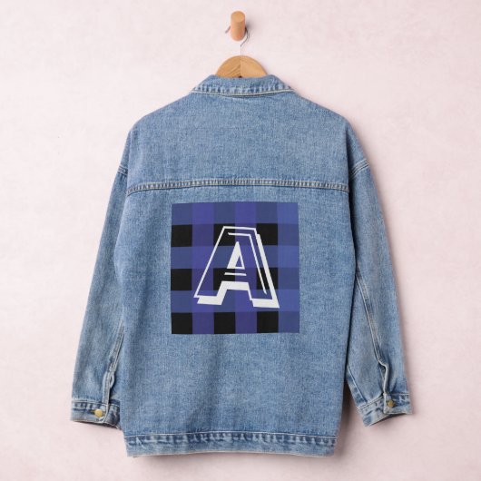 Modern Monogram Initiaal Custom Denim Jacket (Hangar)