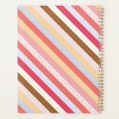 Modern Monogram Initiaal Diagonaal Snoep Streep Planner (Achterkant)