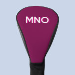 Modern Monogram Initiaal Donkerroze Bourgogne Golfheadcover<br><div class="desc">Modern minimalistisch monogram initiaal ontwerp dat kan worden gewijzigd om te personaliseren. Wit op een donkerroze bordeauxwijn achtergrond met een hete roze 3D effect drop schaduw.</div>