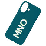Modern Monogram Initiaal Drop Shadow iPhone 16 Hoesje<br><div class="desc">Modern minimalistisch monogram initiaal ontwerp dat kan worden gewijzigd om te personaliseren. Wit op een blauwgroen groene achtergrond met een lichte appelgroene slagschaduw.</div>