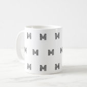 Modern Monogram Initiaal Eenvoudig Minimaal Koffiemok (Voorkant links)