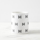 Modern Monogram Initiaal Eenvoudig Minimaal Koffiemok (Center)