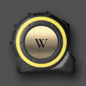 Modern Monogram Initiaal Elegant Metallic Gold Rolmaat