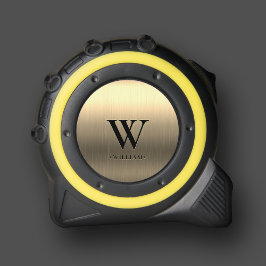 Modern Monogram Initiaal Elegant Metallic Gold Rolmaat