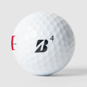 Modern Monogram Initiaal en Naam Gepersonaliseerd Golfballen (Logo)