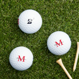 Modern Monogram Initiaal en Naam Gepersonaliseerd Golfballen