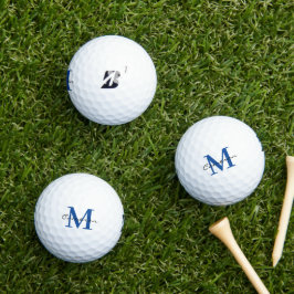 Modern Monogram Initiaal en Naam Gepersonaliseerd Golfballen