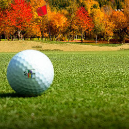 Modern monogram initiaal gekleurde letter B Golfballen