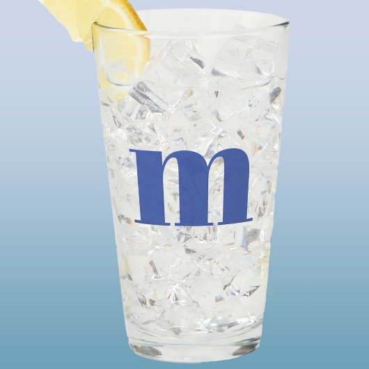 Modern Monogram Initiaal Glas