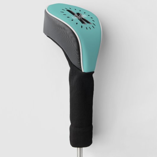 Modern Monogram Initiaal Golfheadcover (Schuin)