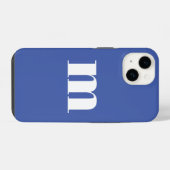 Modern Monogram Initiaal iPhone Hoesje (Achterkant horizontaal)