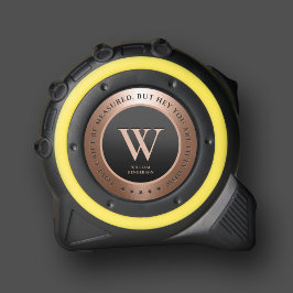 Modern Monogram Initiaal Koper Rosegold Funny Rolmaat