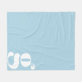Modern Monogram Initiaal Letter Cute Light Blue Fleece Deken (Voorkant (Horizontaal))