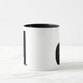 Modern Monogram Initiaal Letter D Black en White Mok (Midden)