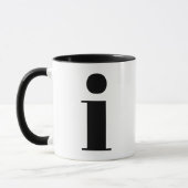 Modern Monogram Initiaal Letter in Black en White Mok (Links)