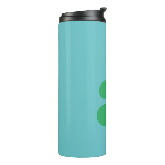 Modern Monogram Initiaal Letter in Blue en Green Thermosbeker (Gedraaid links)