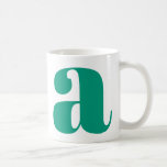 Modern Monogram Initiaal Letter in Emerald Green Koffiemok<br><div class="desc">Verdomd modern monogram met de eerste letter van je keuze,  in Emerald Green</div>