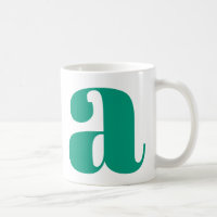 Modern Monogram Initiaal Letter in Emerald Green