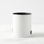 Modern Monogram Initiaal Letter J Black en White Mok (Midden)